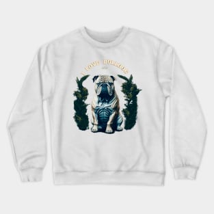 Floral Devotion: Love for Bulldogs Crewneck Sweatshirt